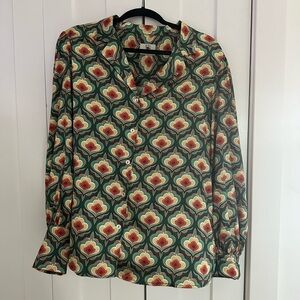 Floral Button Down Shirt - Multicolor